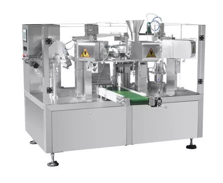 1500g Rotary Premade Pouch Fill And Seal Machine Stainless Steel Material
